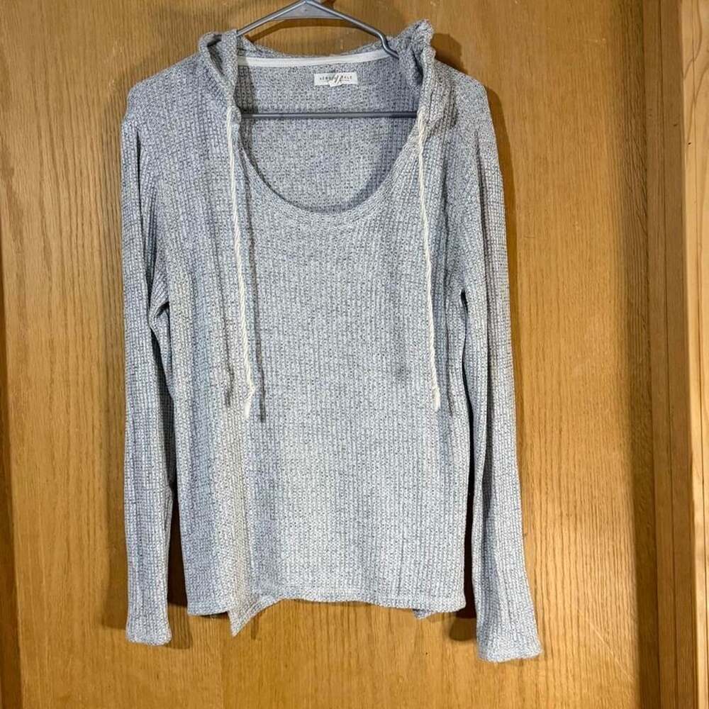 Aeropostale Gray White Speckled Thermal Hoodie M